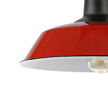 Camila 14" Classic Industrial Indoor/Outdoor Iron LED Semi Flush Mount